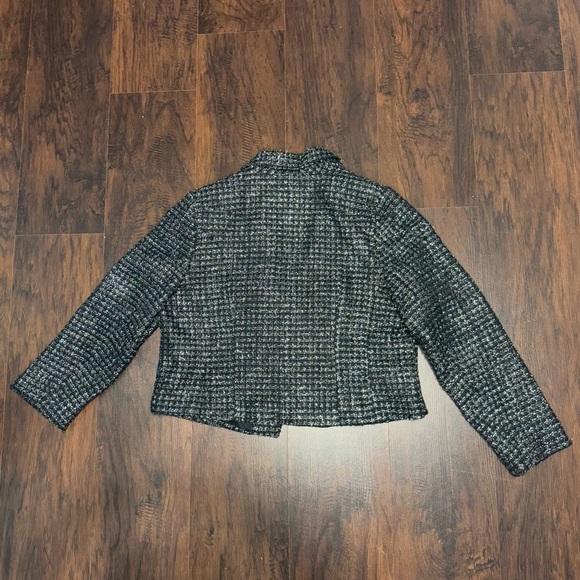 Lane Bryant Tweed & Silver tinsels cropped Blazer Classic Structured Design 18 - Picture 11 of 12